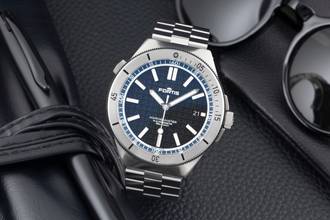 Fortis Marinemaster M-44 Ocean Blue Steel Automatic Men's Watch Ref. F8120022 B&P