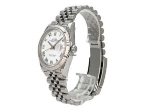 Thumbnail von Rolex Datejust 36 Oystersteel / Weißgold Ref. 126234 Jubile-Band Weiß Römisch
