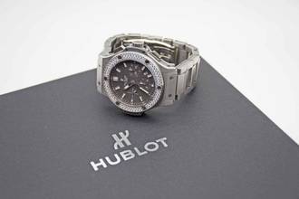Thumbnail von Hublot Big Bang Evolution Earl Grey 44mm Factory Diamond perfektes 301.ST.5020 Fullset deutsche Auslieferung