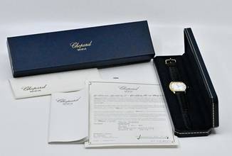 Thumbnail von Chopard Tonneau Date | 2247 | Automatic | Full Set 2002 | yellow gold