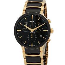 Rado Centrix Black Dial Two Toned Watch Quartz 41mm Centrix NEW FULL SET