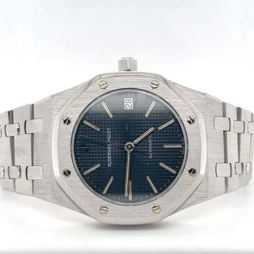  Audemars Piguet Royal Oak Blue MK1 Dial Long Index Straight Font 