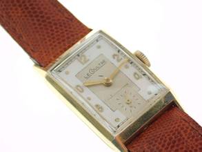 Jaeger-LeCoultre Classic Le Coultre Tank - Rare Vintage 14K Yellow Gold Caliber 438/4 C W early Le Coultre men's watch solid yellow gold