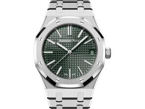 Thumbnail von Audemars Piguet Royal Oak Green Dial Like New Full Set 2025