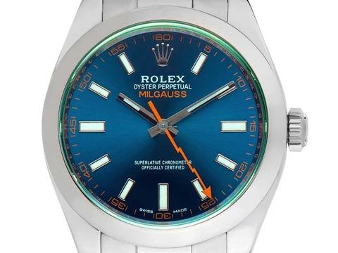  Rolex Milgauss Elektroblau Ref.116400GV Box&Beschreibung sehr gut Vintage Milgauss 
