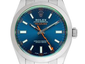  Rolex Milgauss Elektroblau Ref.116400GV Box&Beschreibung sehr gut Vintage Milgauss 