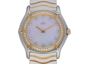 Thumbnail von Ebel Classic Lady Ref.181930X 1992 original box very good vintage Classic Lady mother-of-pearl diamonds