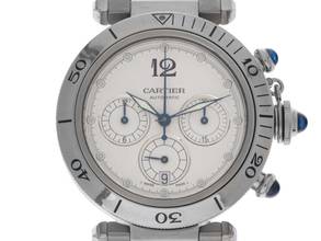 Cartier Pasha Ref.2113 2006 Box & Description as New Vintage Pasha Chronograph Glass Bottom
