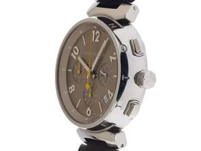 Thumbnail von Louis Vuitton Tambour Chronograph Ref.Q1122 2008 original box very good vintage Tambour Chronograph
