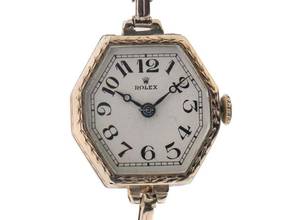 Thumbnail von Rolex Art Deco Stretch 1927 original box, very good vintage Art Deco stretch with folding lid, 9kt rose gold