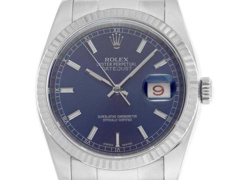  Rolex Datejust 36 Roulette Ref.116234 2007 Box&Beschreibung wie Neu Vintage Datejust Roulette Stahl 18kt Weißgold 