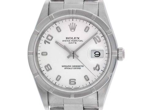  Rolex Oyster Perpetual Date Ref.15210 1997 LC 100 Full Set sehr gut Vintage Oyster Perpetual Date Stahl 