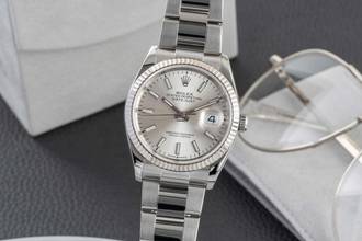  Rolex Datejust 36 Stahl / Weissgold Automatik Herrenuhr Ref. 126234 Papiere 2021 