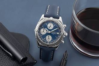  Breitling Chronomat Chronograph Automatik Stahl Herrenuhr Ref. A13047 Klassiker 