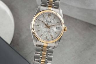  Tudor Prince Date Stahl / Gold Silver Linen Dial Automatik Ref. 74033 Paper 2018 