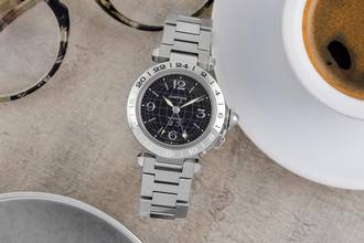 Thumbnail von Cartier Pasha C GMT Big Date Automatic Steel Men's Watch Ref. W31049M7