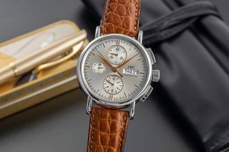 Thumbnail von IWC Portofino Chronograph Steel Automatic Men's Watch Ref. IW378302