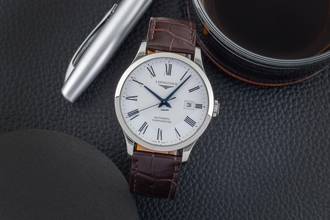 Thumbnail von Longines Record Steel Automatic Men's Watch Ref. L2.821.4.11.2 Papers 2023