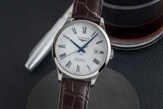 Longines Record Steel Automatic Men's Watch Ref. L2.821.4.11.2 Papers 2023