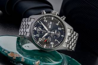 Thumbnail von IWC Pilot's Watch Spitfire Chronograph Pilot Spitfire Chronograph Automatic Steel Men's Watch IW377719 Papers 2016