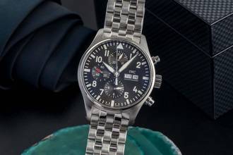 Thumbnail von IWC Pilot's Watch Spitfire Chronograph Pilot Spitfire Chronograph Automatic Steel Men's Watch IW377719 Papers 2016