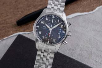 IWC Pilot's Watch Spitfire Chronograph Steel Automatic Ref. IW387804 Papers