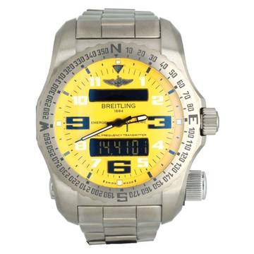  Breitling Emergency Ii 51mm Yellow Dial Full Service Full Set 
