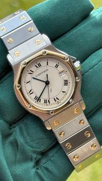  Cartier Santos Ronde Gold Top condition 