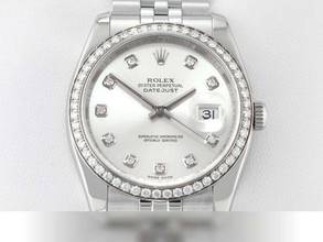  Rolex Datejust 36 36mm 116244 2011 Stahl Weissgold 750 Diamanten Automatik Stainless Steel 18kt White Gold Jubilé-band Chronometer Oyster 