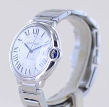 Thumbnail von Cartier Ballon Bleu Steel Automatic Klassiker Luxusuhr Silver roman dial 42mm