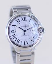 Thumbnail von Cartier Ballon Bleu Steel Automatic Klassiker Luxusuhr Silver roman dial 42mm