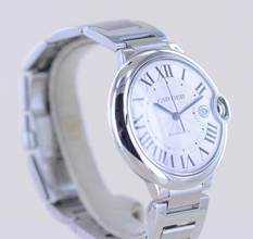 Thumbnail von Cartier Ballon Bleu Steel Automatic Klassiker Luxusuhr Silver roman dial 42mm