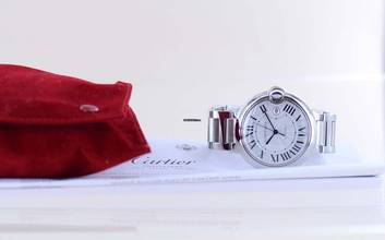 Thumbnail von Cartier Ballon Bleu Steel Automatic Klassiker Luxusuhr Silver roman dial 42mm