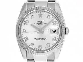 Thumbnail von Rolex Oyster Perpetual Date Ref.115234 Box&Beschreibung wie Neu Vintage Oyster Perpetual Date Diamanten