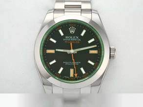  Rolex Milgauss 116400gv 2013 Edelstahl Automatik Stahl Grün Green Stainless Steel Oyster-band Chronometer 