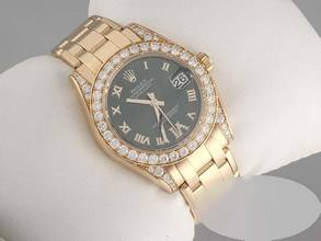 Thumbnail von Rolex Pearlmaster 34 81158 2016 Gelbgold 750 Diamanten Automatik 18kt Yellow Gold Medium Chronometer Oyster