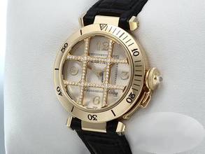 Thumbnail von Cartier Pasha 35mm Gelbgold 750 Diamanten Automatik Medium W3012351 Damen 18kt Yellow Gold