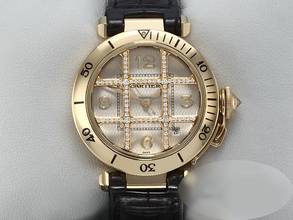 Thumbnail von Cartier Pasha 35mm Gelbgold 750 Diamanten Automatik Medium W3012351 Damen 18kt Yellow Gold