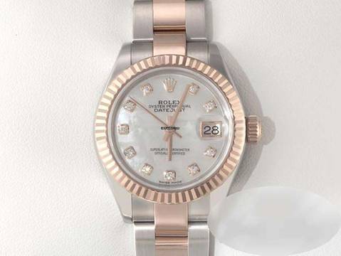  Rolex Lady-Datejust 28mm 279171 Edelstahl Rosegold 750 Diamanten Automatik Stainless Steel 18kt Rose Gold Oyster-band Chronometer 