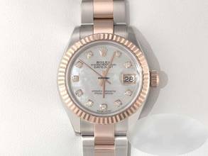  Rolex Lady-Datejust 28mm 279171 Edelstahl Rosegold 750 Diamanten Automatik Stainless Steel 18kt Rose Gold Oyster-band Chronometer 