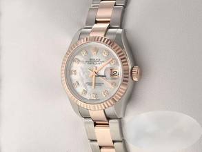 Thumbnail von Rolex Lady-Datejust 28mm 279171 Edelstahl Rosegold 750 Diamanten Automatik Stainless Steel 18kt Rose Gold Oyster-band Chronometer