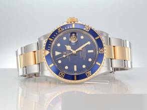 Thumbnail von Rolex Submariner Date 16613 T Stahl Gelbgold 750 Rehaut 2008 Automatik Stainless Steel 18kt Yellow Gold Oyster-band Chronometer Blue Dial
