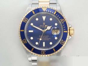  Rolex Submariner Date 16613 T Stahl Gelbgold 750 Rehaut 2008 Automatik Stainless Steel 18kt Yellow Gold Oyster-band Chronometer Blue Dial 