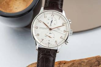 Thumbnail von IWC Portugieser Chronograph Stahl Automatik Herrenuhr Ref. IW371401 B&P 2000