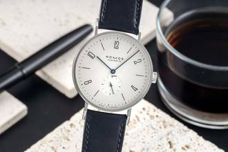 Thumbnail von NOMOS Tangente 38 Glashütte Tangente 38 Stahl Handaufzug Herrenuhr Ref. 165 B&P 2022