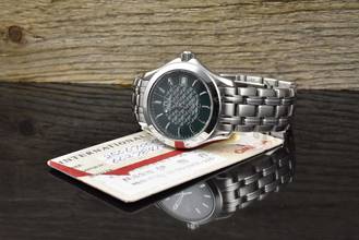 Thumbnail von Omega Seamaster 120 M Jacques Mayol Limited Edition Green Dial - Vintage B&P