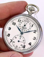 Thumbnail von This year's vintage pocket watch with chronograph steel 52mm pocket watch steel pocket watch