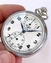 Thumbnail von This year's vintage pocket watch with chronograph steel 52mm pocket watch steel pocket watch