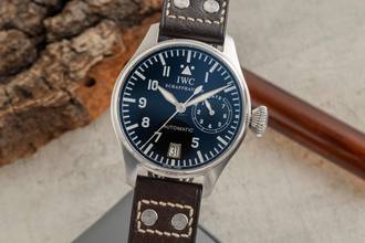 Thumbnail von IWC Große Fliegeruhr Schaffhausen Big Pilot Automatik 7 Days Edelstahl Herrenuhr Ref. IW500201