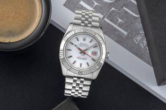 Rolex Datejust Turn-O-Graph Turn-O-Graph Steel White Gold Automatic Men's Watch 116264 B&P LC100